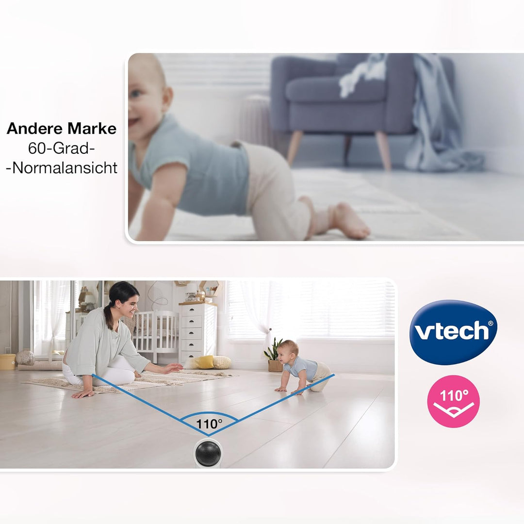 VTech Smart Babyphone mit 7"-HD-Farbbildschirm, WLAN, 2 Kameras mit 1080p-FHD-Kamera, kostenloser Ap