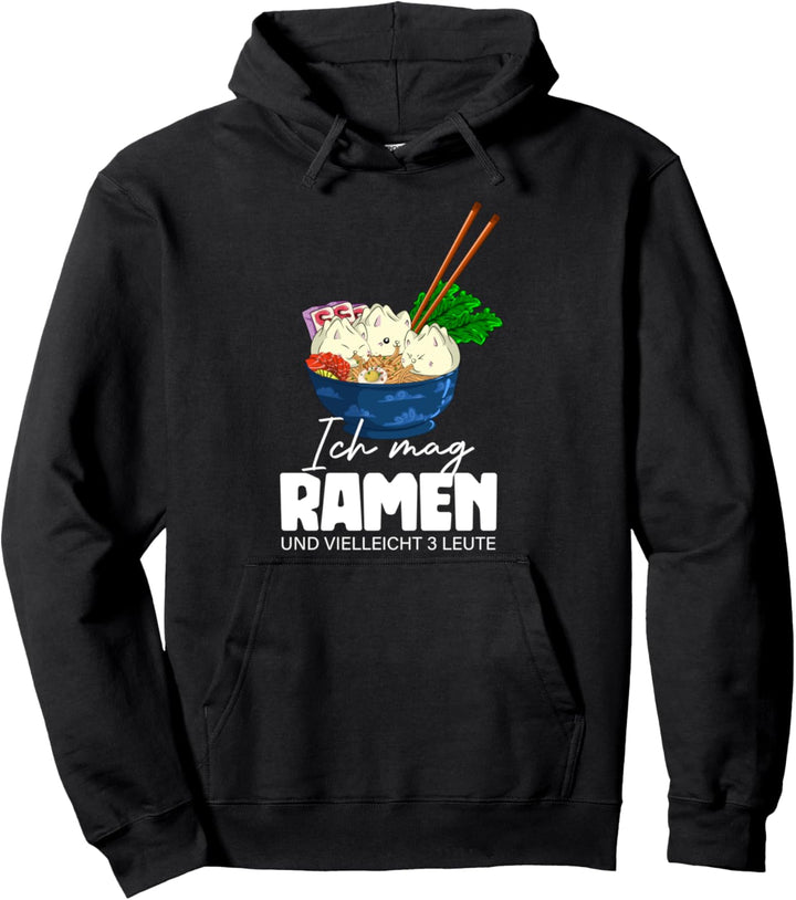 Japanische Nudelsuppe Asiatischer Otaku Anime Lustiges Ramen Pullover Hoodie
