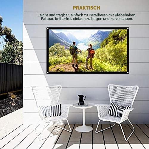 Projektor-Leinwand, 40 Zoll / 60 Zoll / 72 Zoll / 84 Zoll / 100 Zoll / 120 Zoll 16:9 HD Verdicken Tr