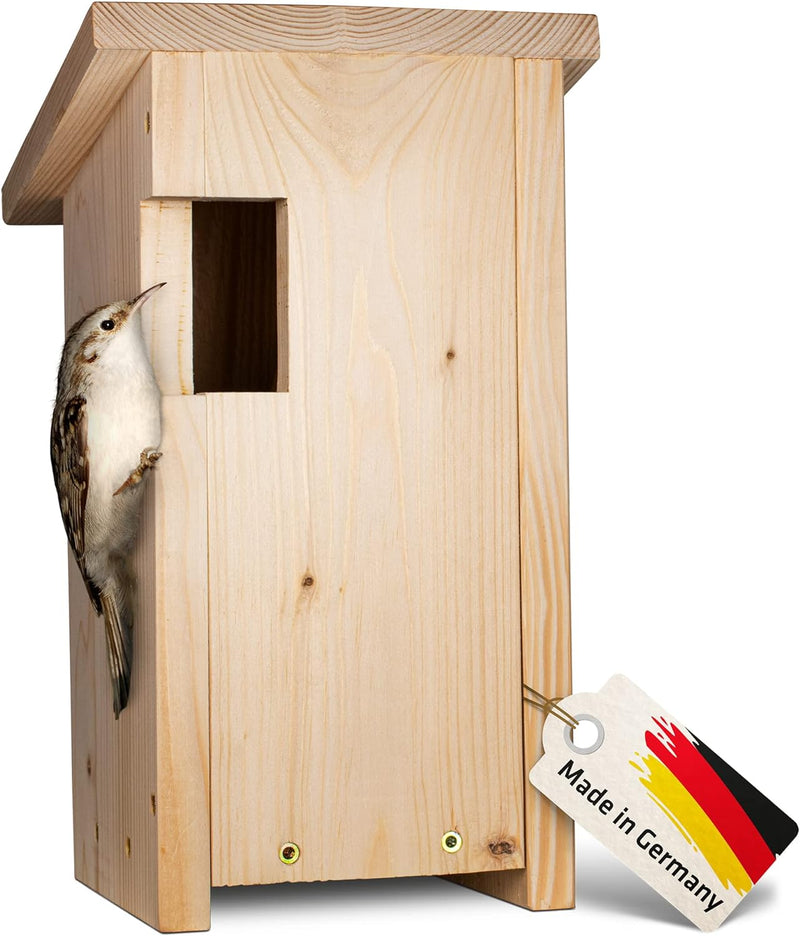 GARDIGO® Nistkasten für Baumläufer I Made in Germany, aus deutschem Holz, Vogelhaus, verschraubt, un