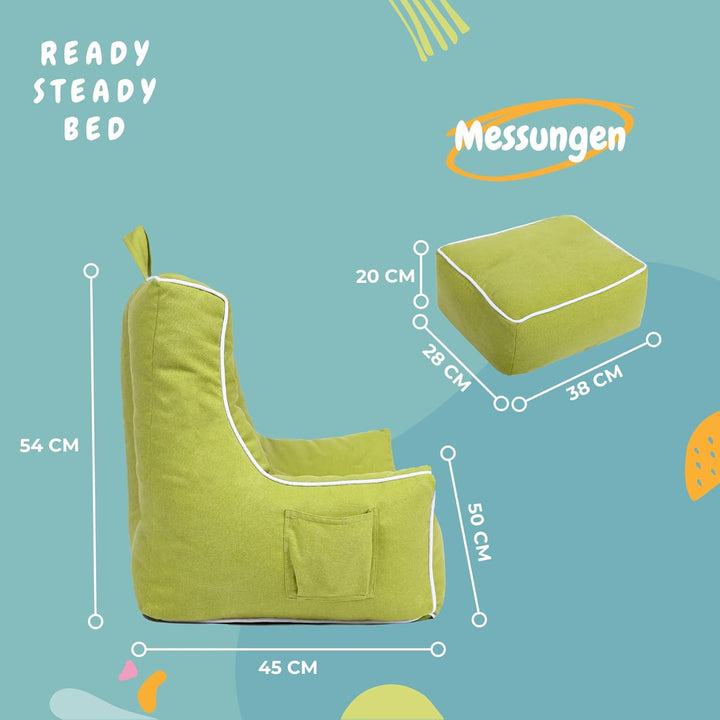 Ready Steady Bed sitzsack Kinder mit Fusshocker - Kinder Sessel mit füllung - Kindersessel Mädchen u