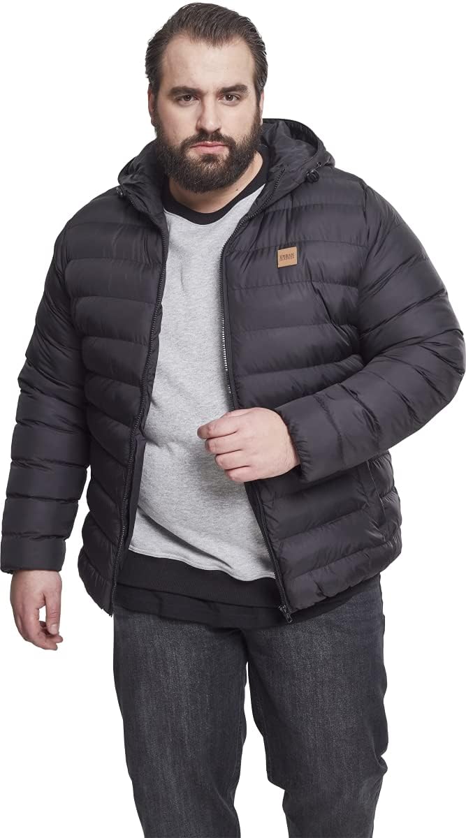 Urban Classics Herren Jacke Basic Bubble Jacket, Winterjacke für Männer mit Kapuze, in vielen Farben