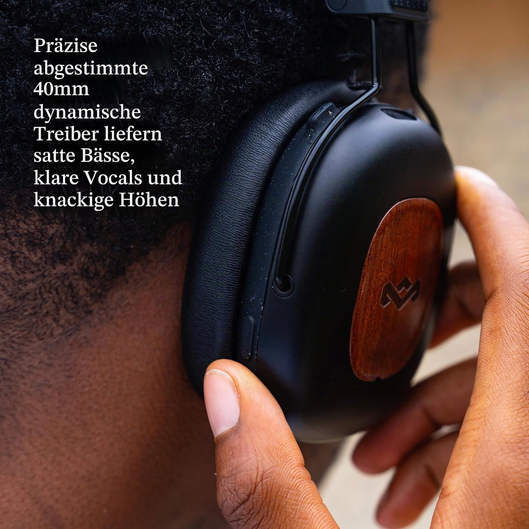 Marley House of Positive Vibration Rebel kabellose Bluetooth Kopfhörer - Over-Ear Wireless ANC mit a