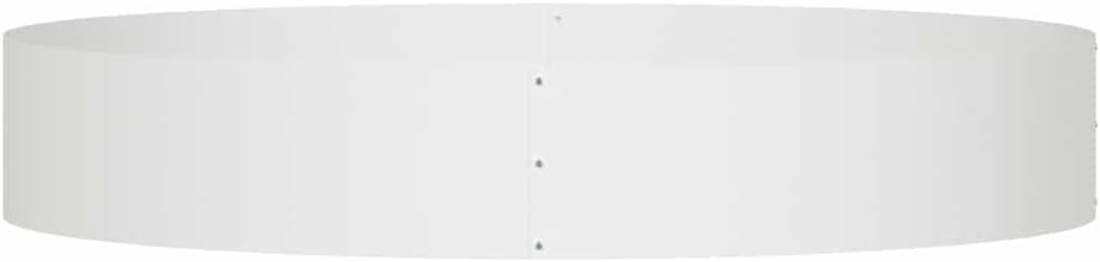 vidaXL Pflanzenring 5 pcs Weiss 120 x 120 x 20 cm Kaltgewalzter Stahl, Moderner runder Metall-Pflanz
