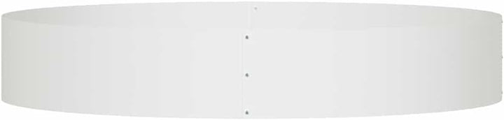 vidaXL Pflanzenring 5 pcs Weiss 120 x 120 x 20 cm Kaltgewalzter Stahl, Moderner runder Metall-Pflanz