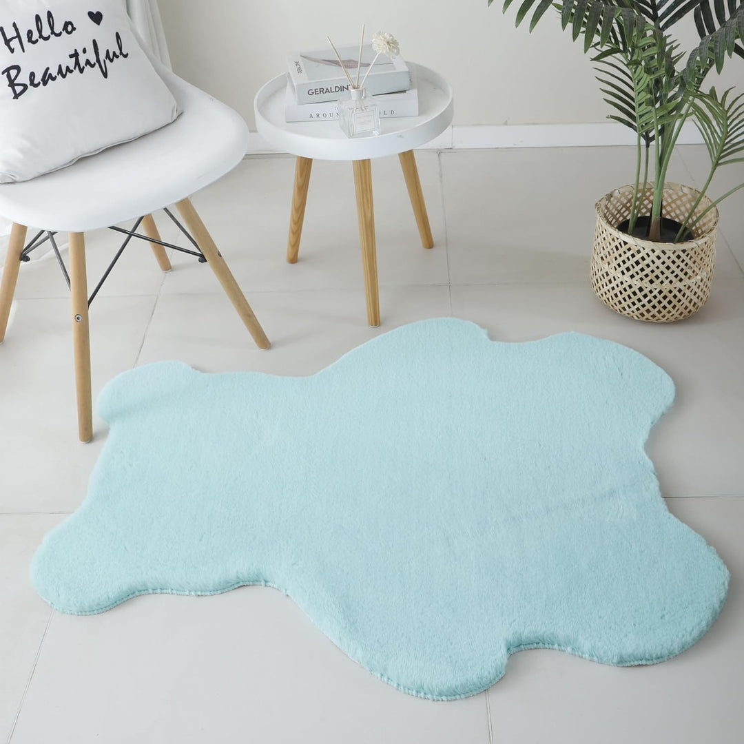 Kunstfell Kinder Teppich Bärform Waschbarer Teppich Kinderzimmer Babyzimmer Spielzimmer Deko Schlafz