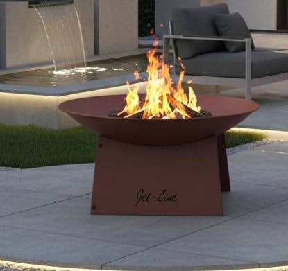 Jet-Line Feuerstelle Pueblo Feuerschale Rost Firebowl Rostbraun, Ø 57 cm x 33 cm hoch Feuerkorb Feue
