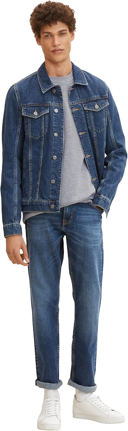 TOM TAILOR Herren Marvin Straight Jeans 29W / 32L 10119 - Used Mid Stone Blue Denim, 29W / 32L 10119
