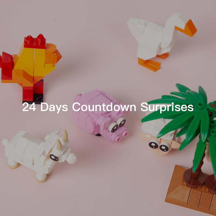 Weihnachtskrippen-Adventskalender 2025, Bausteine, Jesus, Weihnachten, Adventsszene, Geschenke, Einz
