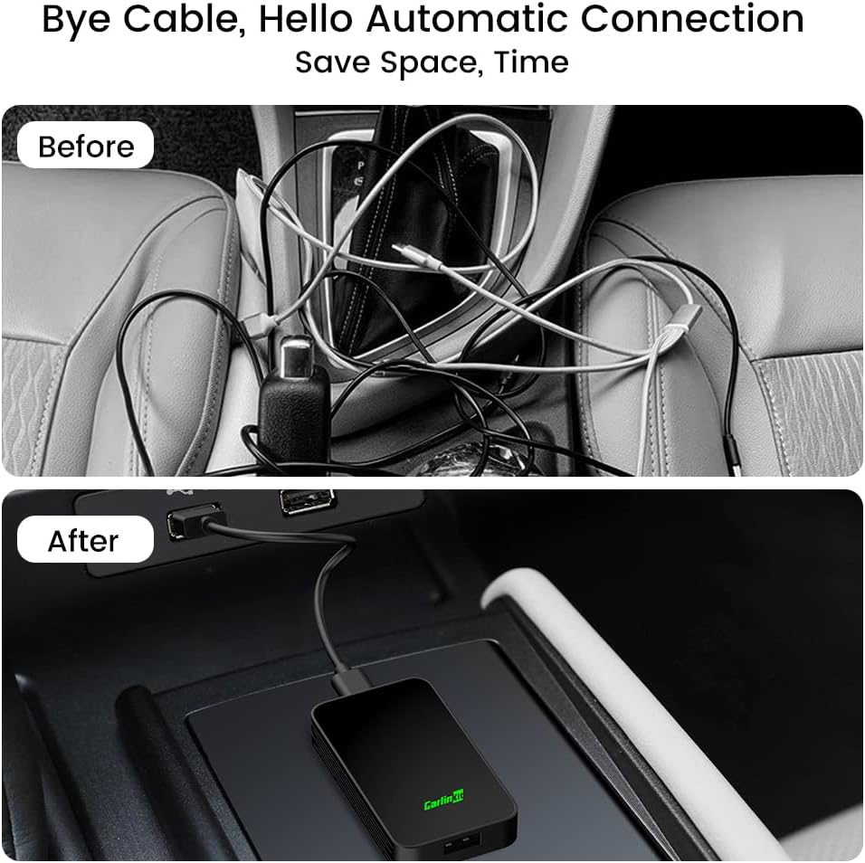 CarlinKit 2024 Neuer Upgrade CarlinKit 5.0 2Air Adapter, bringt drahtloses CarPlay/Android Auto, Plu