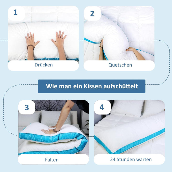 Flanhorest Memory Foam Seitenschläferkissen - 130x43cm Langes Kissen, 2kg Memory Schaum gefülltes We