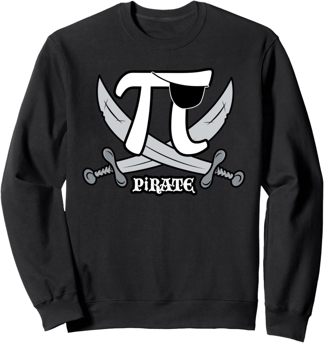 Pi Rate Pirate Funny Math Geek Jolly Roger for Pi Day Sweatshirt