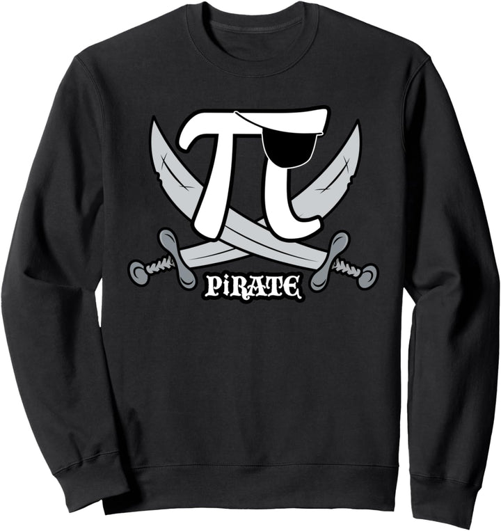 Pi Rate Pirate Funny Math Geek Jolly Roger for Pi Day Sweatshirt