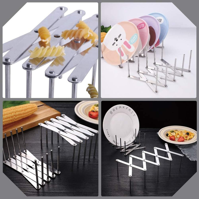 Hjumarayan 2 Stück Verstellbarer Edelstahl Topfdeckelhalter, Spareribs-Halter, Grill Rippchenhalter,