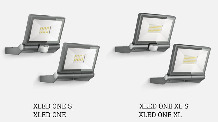 Steinel LED-Aussenstrahler XLED ONE S weiss, 180°-Bewegungsmelder, 18,6 W, 2050 lm bei 3000K, Alumin