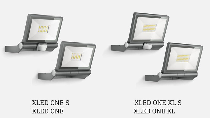 Steinel LED-Aussenstrahler XLED ONE S weiss, 180°-Bewegungsmelder, 18,6 W, 2050 lm bei 3000K, Alumin