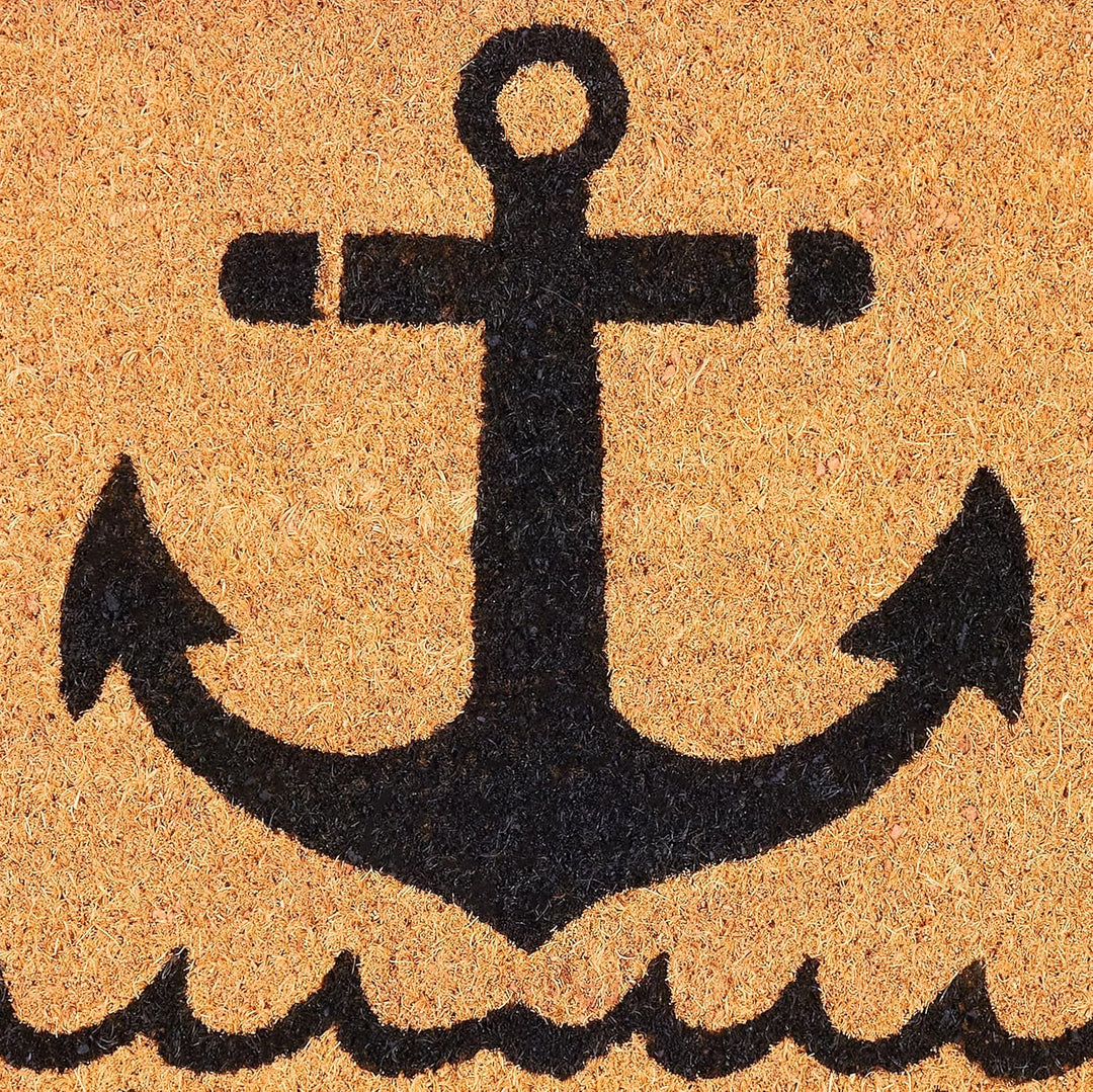 BRUBAKER Anker Fussmatte für Aussen und Innen - Welcome on Board - 45 x 75 cm Schmutzfangmatte aus K