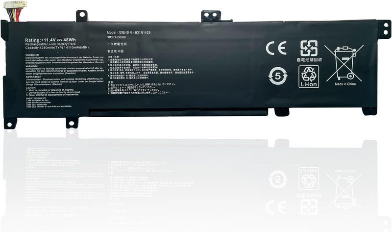 B31N1429 0B200-01460000 0B200-01460100 Laptop Batterie Ersatz für Asus A501LB5200 K501 K501UX K501UQ