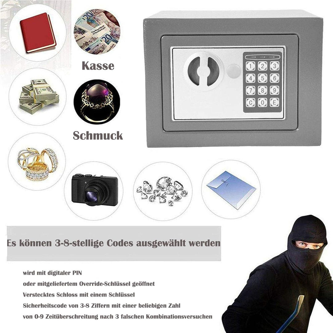 Tresor 4,6 l elektronische Kombination kleine Elektrogeräte Möbeltresor, Kleiner Tresor, Safe, Schra