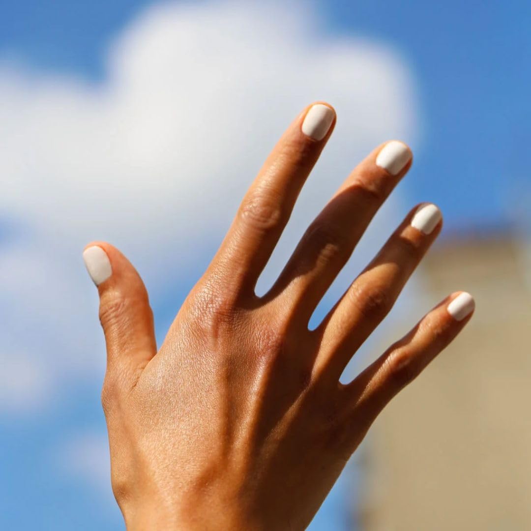 Manucurist Green Flash™ Weiss Gel Nagellack Snow - Hema Free UV Lack, 12-Free Lack, Bio-basiert - Nä