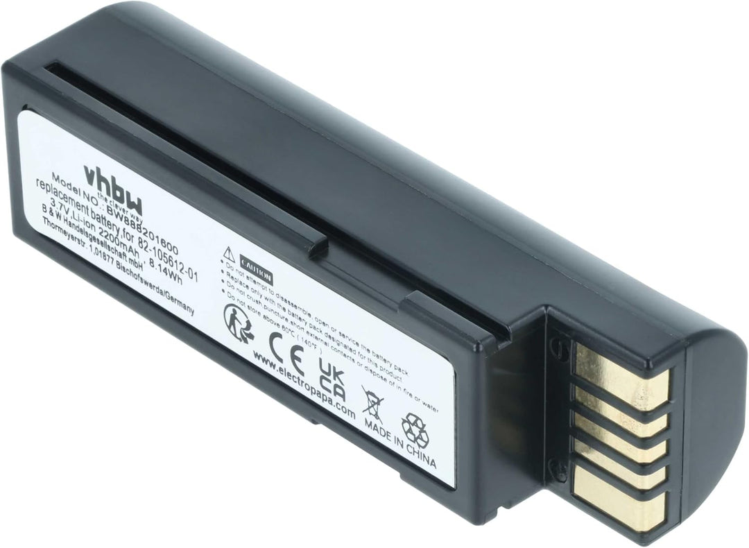 vhbw Akku Ersatz für Zebra 82-166537-01, BTRY-36IAB0E-00 für Barcodescanner POS (2200mAh, 3,7V, Li-I