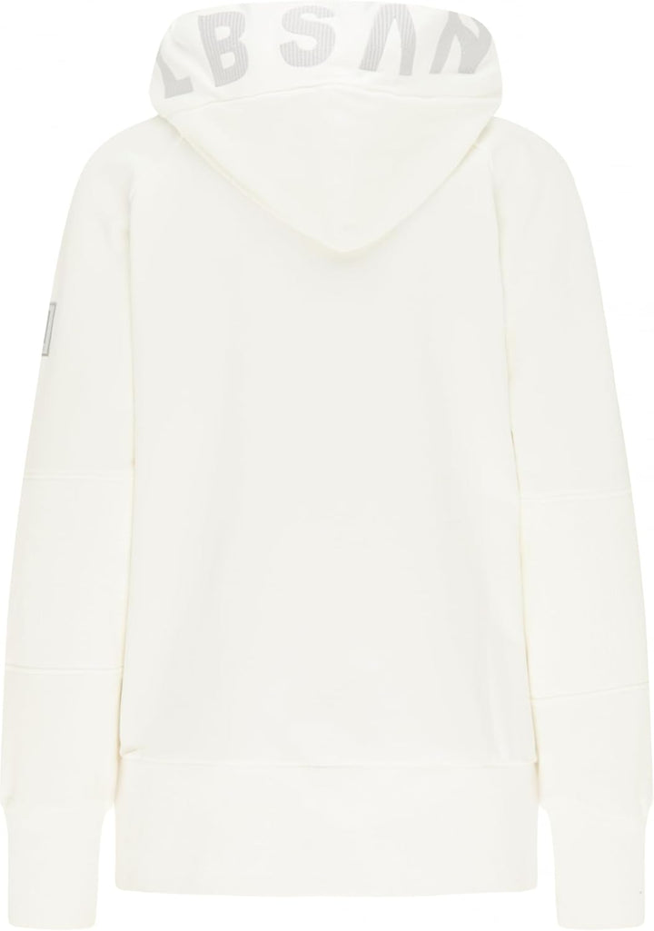 Elbsand Kelda Damen Sweatjacke mit Kapuze, Zip-Jacke, Reissverschluss XS Cloud White, XS Cloud White