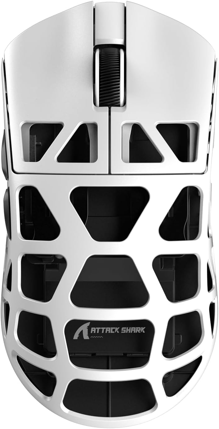 ATTACK SHARK R3 Magnesiumlegierungsmaus, kabellose 8K-Maus, 46 g SUPERLIGHT-Maus, PixArt PAW3395-Gam