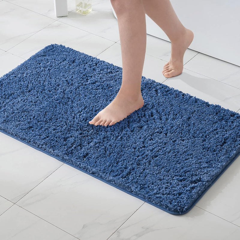 MIULEE Badematte Weiche Badteppich rutschfest Badvorleger Fussmatte Badzimmermatte Bettvorleger Flau