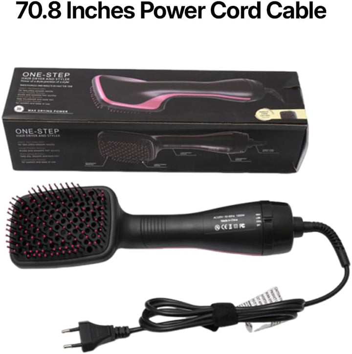 Haartrocknerbürste, 3 in 1 Negativ-Ionen-Haartrockner Heissluftbürste Haarstyling-Werkzeug, Glätteis