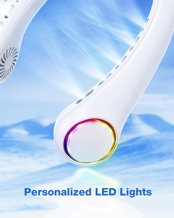 Ultrlent Tragbarer Ventilator für Hals,Mini USB Ventilator Leiser,3 Geschwindigkeiten,4000mAh Nacken