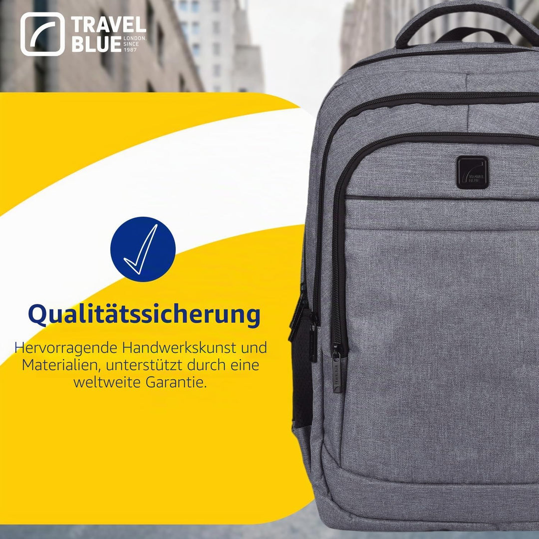 Travel Blue Vanguard Executive Laptop-Rucksack für Berufstätige – Damen & Herren 25L Laptop Backpack