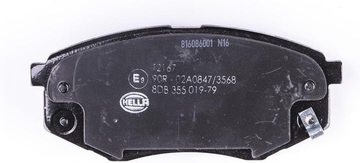 HELLA PAGID 8DB 355 019-791 Bremsbelagsatz - T2167 - Dicke/Stärke: 17.7mm - mit akustischer Verschle