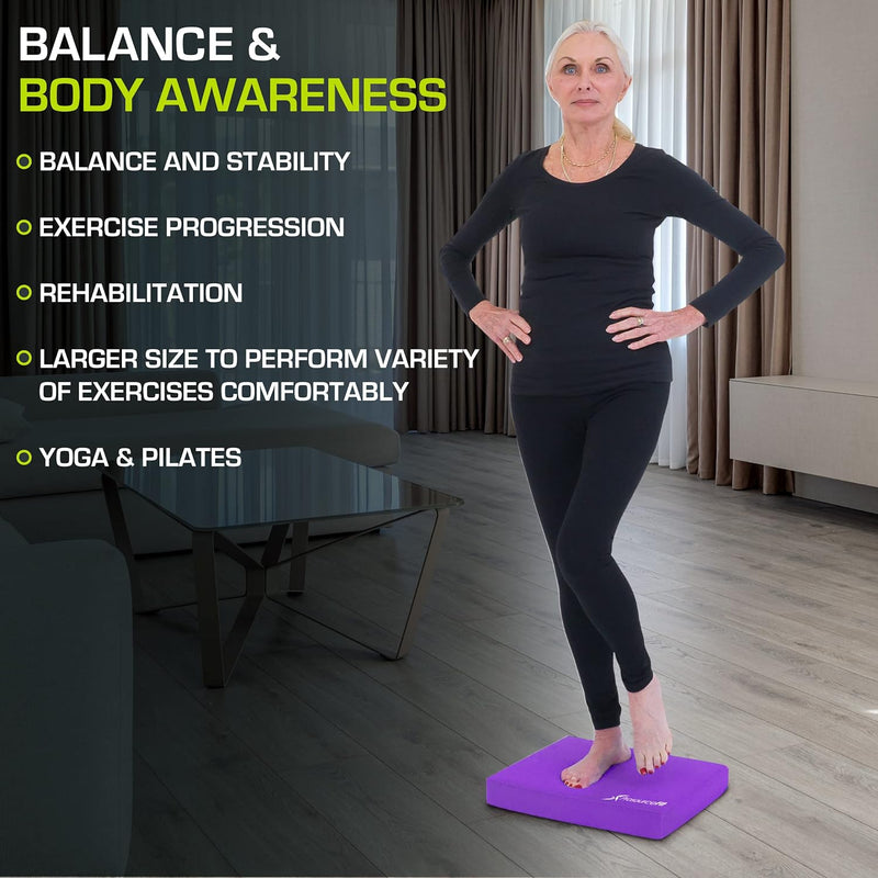 ProsourceFit Balance Pad für das Training – Grosses, Gepolstertes, Rutschfestes Balancekissen & Glei