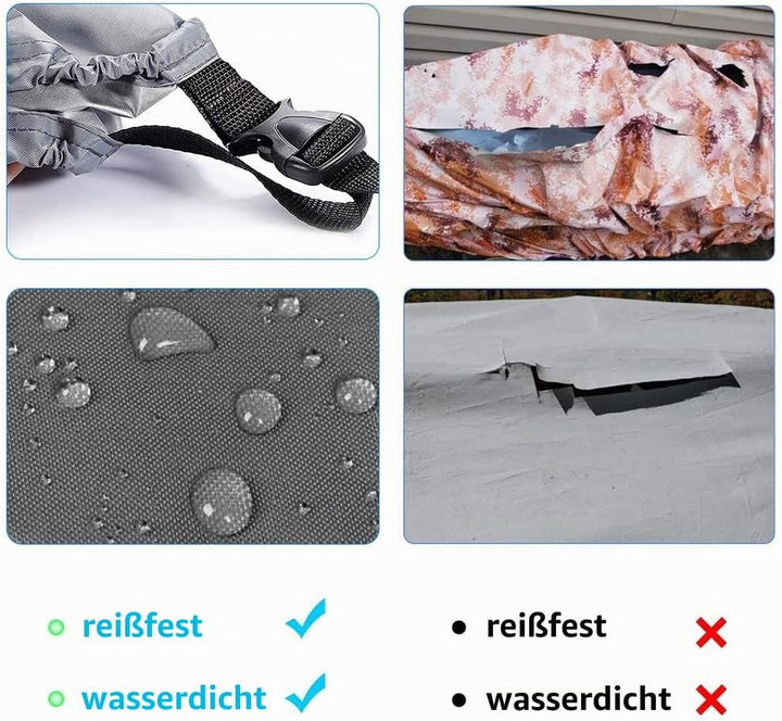420D Kajak Abdeckung, Wasserdicht UV-beständig Kajak Persenning mit Bandagen und Schultergurten, Boo