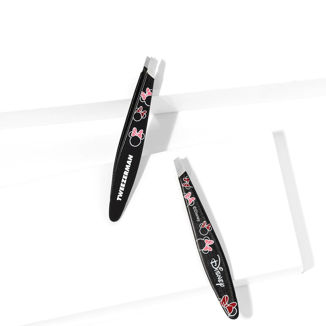 TWEEZERMAN Disney's Minnie Mouse Ear Esistable Mini Schräge Pinzette Schwarz, Schwarz