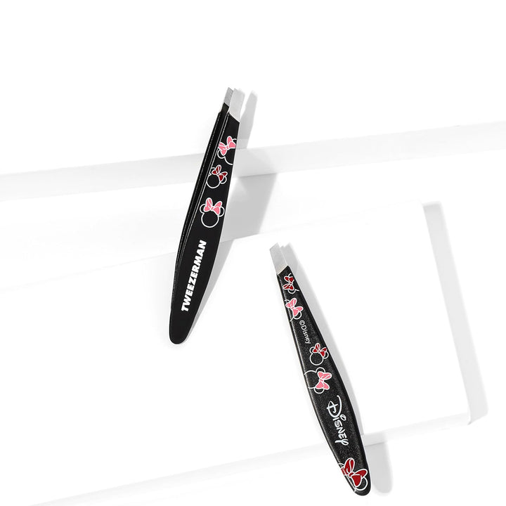 TWEEZERMAN Disney's Minnie Mouse Ear Esistable Mini Schräge Pinzette Schwarz, Schwarz