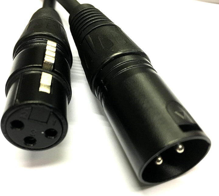 xlr0.5mt-s Kabel Profi Audio DMX Cannon XLR M/F, geflochten, abgeschirmt und Balanced, 0.5 Meter 0,5