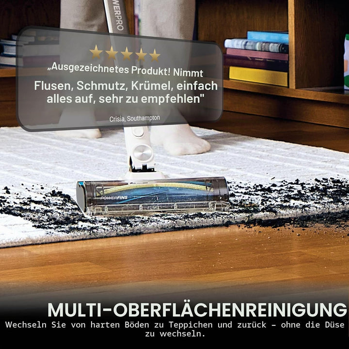 Shark PowerPro Pet Kabelloser Stabstaubsauger, leicht, Bodenerkennungstechnologie, Anti-Haar-Wickel-