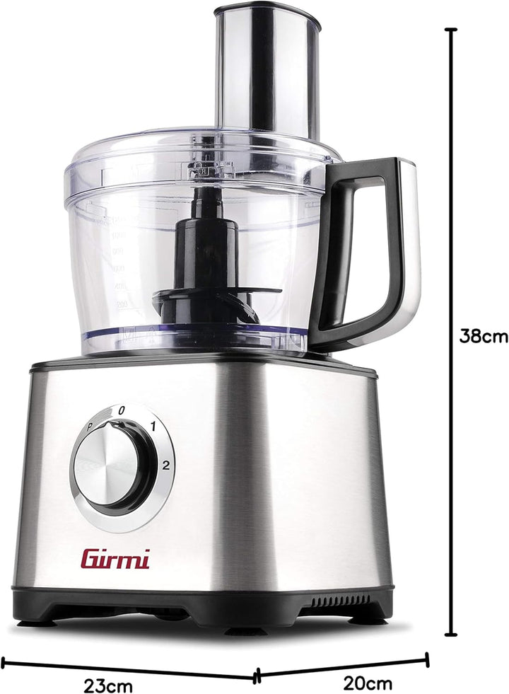 Girmi RB76 Multifunktions-Küchenmaschine Mastro Girmi, 600W, Gehäuse aus Edelstahl, 1,2L Fassungsver