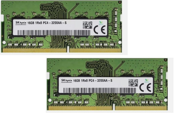 SK hynix Original 32GB Kit (2×16GB) DDR4 3200MHz Notebook RAM SO-DIMM PC4-25600 1Rx16 Laptop Arbeits