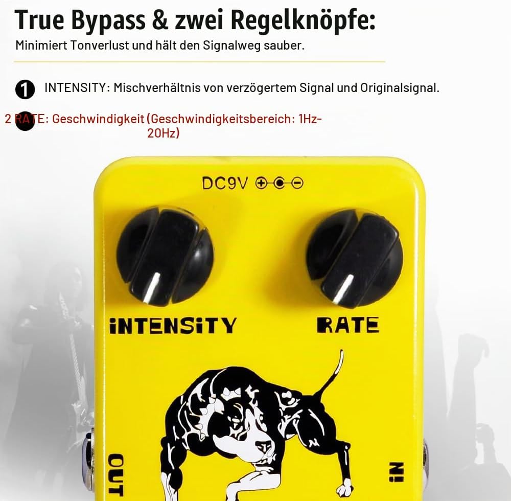 JOYO Tremolo-Effektpedal Beloved Old Amps Photoelektrische Röhrenschaltung Tremolo für E-Gitarren-Ef