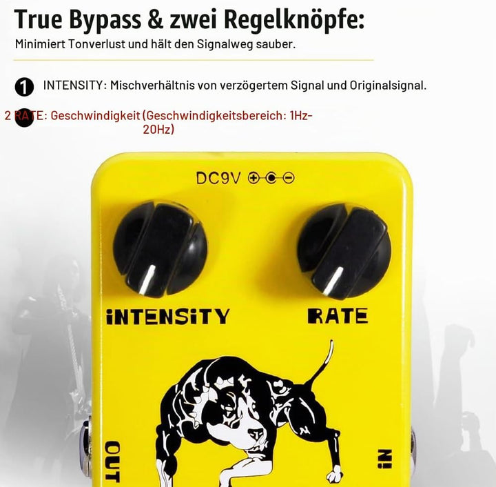JOYO Tremolo-Effektpedal Beloved Old Amps Photoelektrische Röhrenschaltung Tremolo für E-Gitarren-Ef