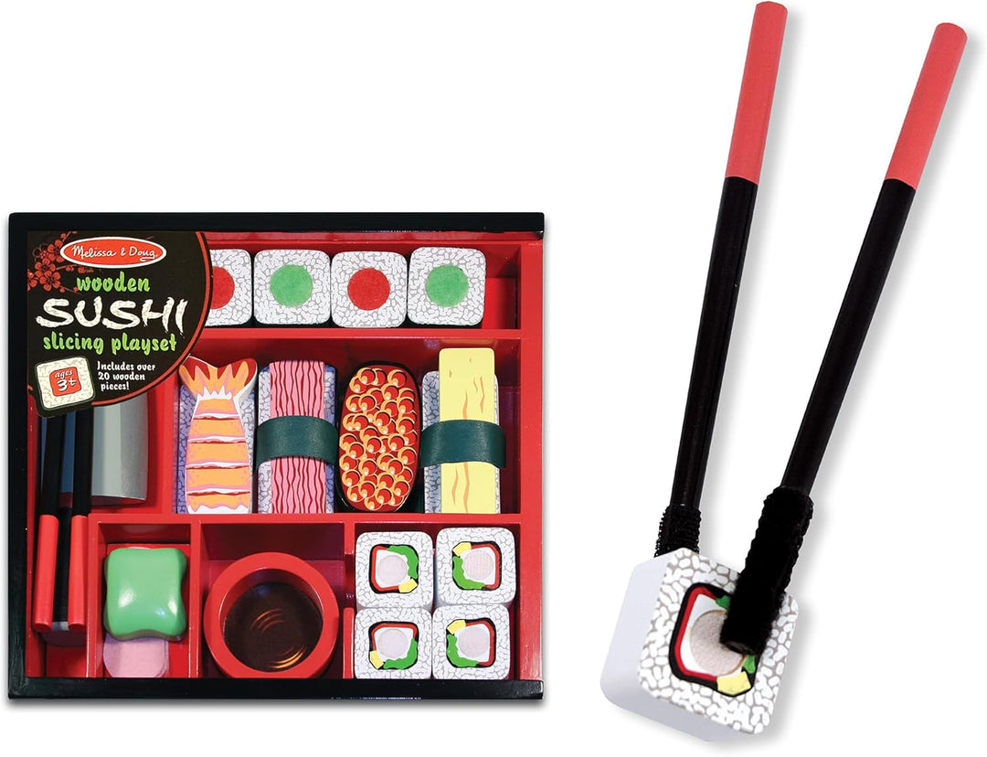 Melissa & Doug - Sushi-Schneidespielzeug aus Holz Sushi-Set, Sushi-Set