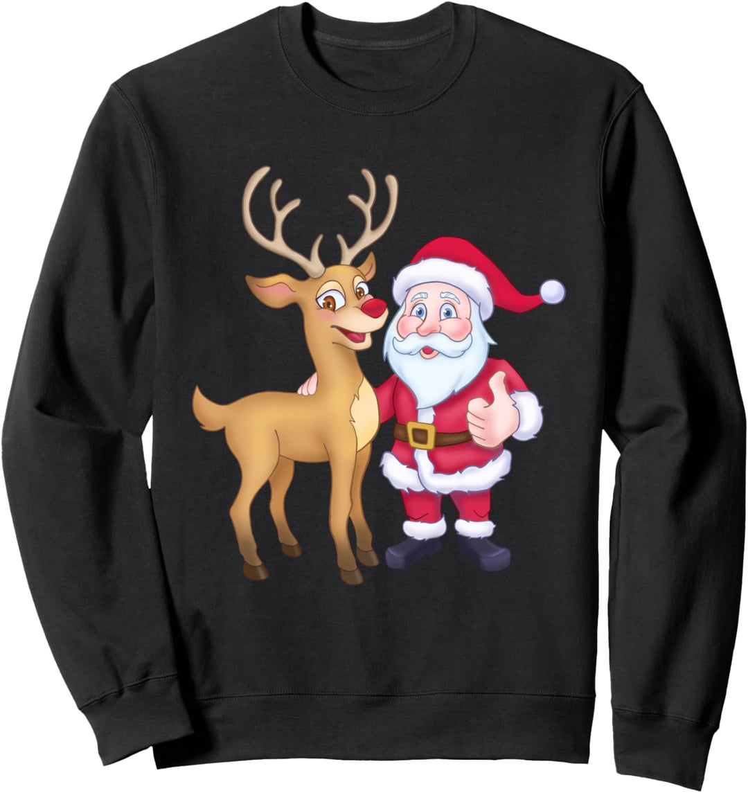 Weihnachten Weihnachtsmann Rentier Jungs Xmas Weihnachts Sweatshirt