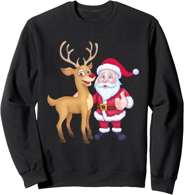 Weihnachten Weihnachtsmann Rentier Jungs Xmas Weihnachts Sweatshirt
