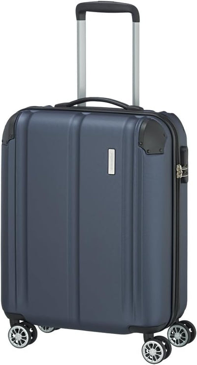 travelite 4-Rad Handgepäck Koffer erfüllt IATA Bordgepäckmass, Gepäck Serie CITY: Robuster Hartschal