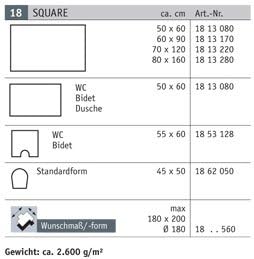 Rhomtuft Badteppiche Square Gold - 348 60x90 cm, 60x90 cm
