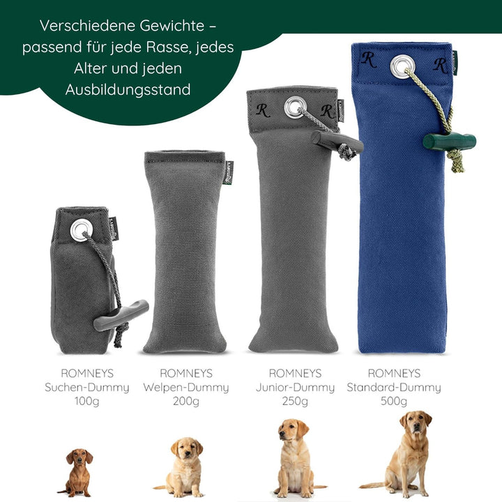 Standard Dummy 500g | Aktion 5 + 1 GRATIS | Robustes Material | Mit Wurfgriff | Schwimmfähig | Ideal
