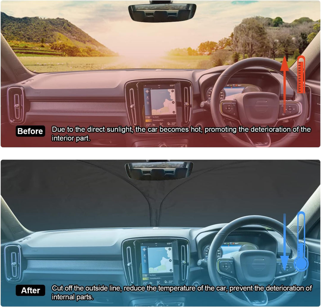 BIXUAN XC40 C40 2024 Sonnenschutz kompatibel mit Volvo XC40 2018-2023 2024 2025 Windschutzscheibe fü