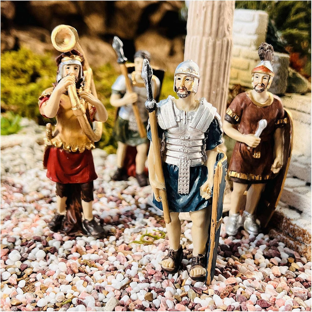 Römische Soldaten, Set zu 4 Stück, für 9 cm Krippe